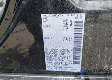 2024 Nissan Altima Sr Intelligent Awd из США, поврежденный, VIN 1N4BL4CW1RN313233